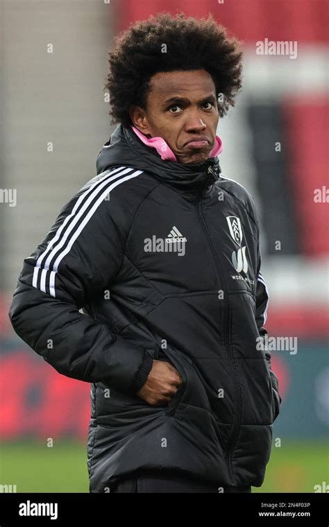 Willian 20 Of Fulham During The Emirates Fa Cup Fourth Round Replay Match Sunderland Vs Fulham