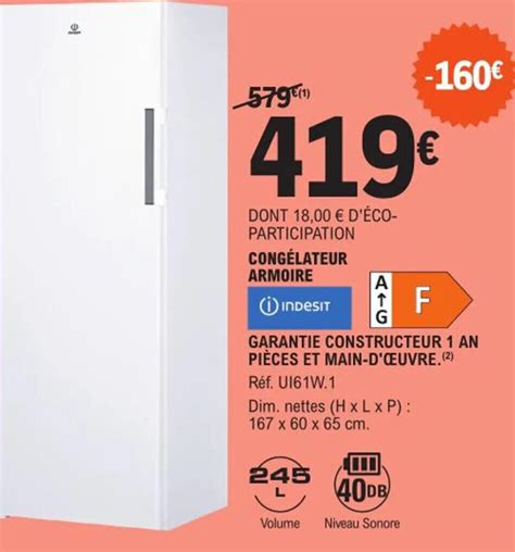 Promo Cong Lateur Armoire Chez E Leclerc