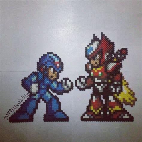 Mega Man X And Zero Perler Beads By Justpixel8it Perler Beads Hama