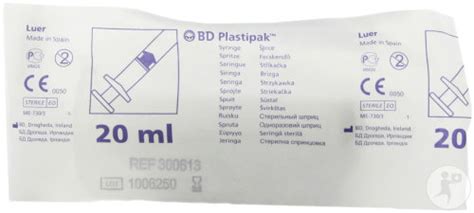 BD Plastipak Spritze Mit Luer Ansatz 20ml 1 Stück 300613 Newpharma