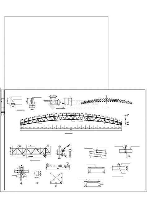 【最新】某钢结构管桁架屋顶厂房设计方案cad图纸工业建筑土木在线
