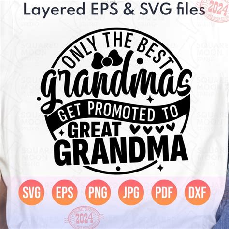 Promoted To Great Grandma Png Etsy