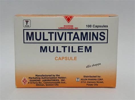 Multilem Multivitamins Box Of 100 Capsules Lazada Ph