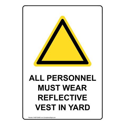 Vertical Sign Ppe General All Personnel Must Wear