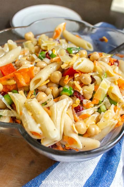 Easy Chickpea Pasta Salad Recipe Sustain My Cooking Habit