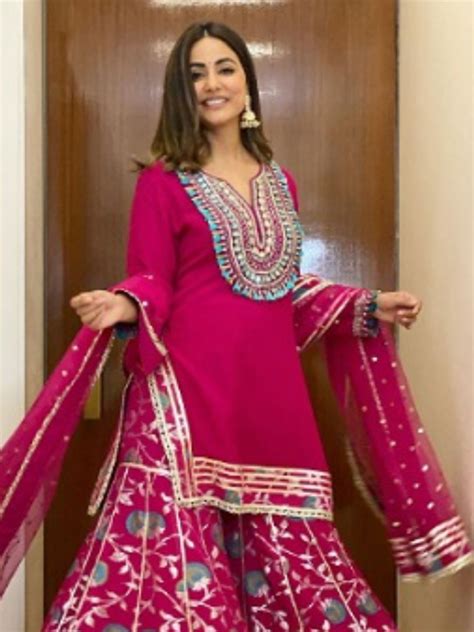 Hina Khan S Sharara Sets Salwar Suits That Are Perfect For Raksha