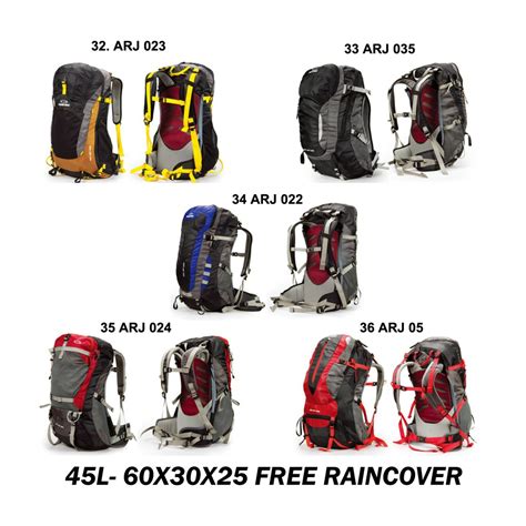 Jual Tas Gunung Carrier 45 Liter Keril Original Free Rain Cover