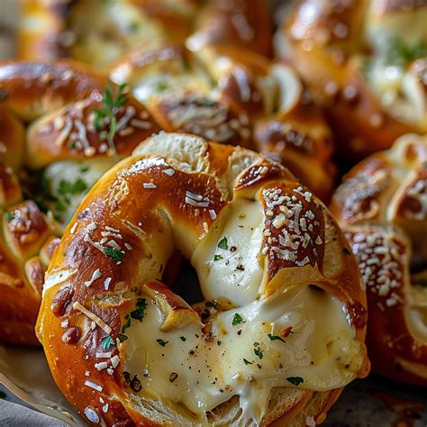 Mozzarella Stuffed Soft Pretzels