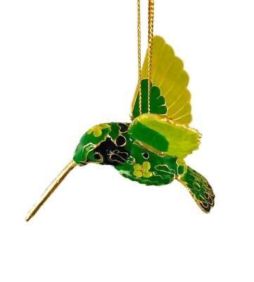 Hummingbird Bird Cloisonne Enamel Small Christmas Ornament Nib Gift