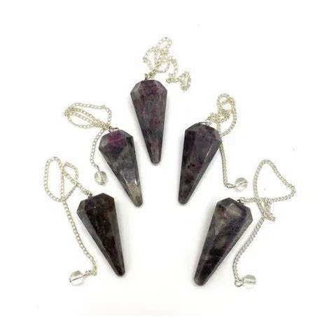 Lepidolite 6 Facet Gemstone Pendulum Healing Dowsing Energy Balancing