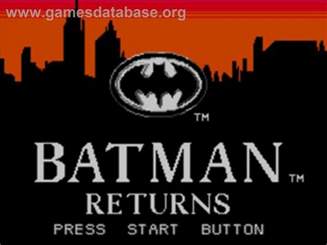 Batman Returns - Sega Game Gear - Games Database