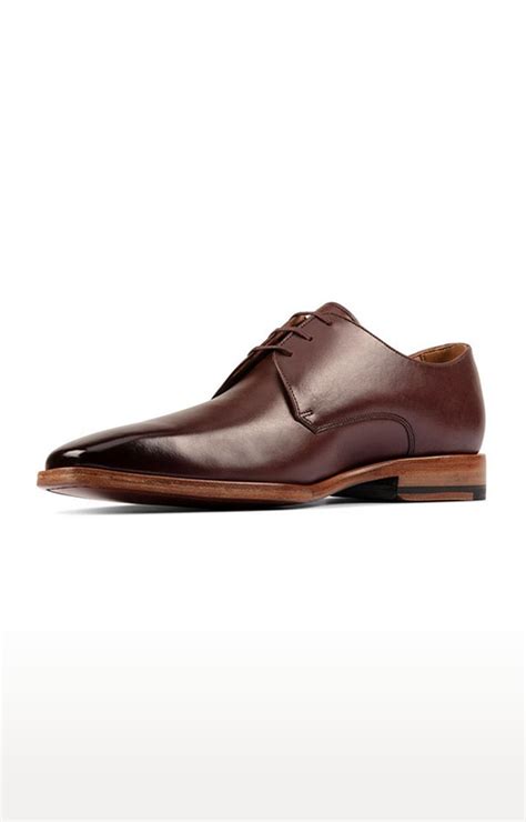 Mens Brown Leather Derby Shoes