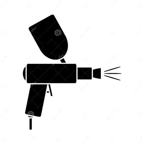 Spray Gun Icon On White Stock Vector Illustration Of Sign 211279470