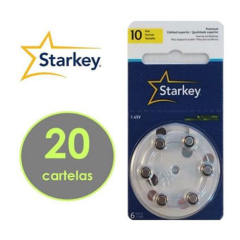 Starkey 120 Unidades Modelo P10 PR70 Baterias Para Aparelho