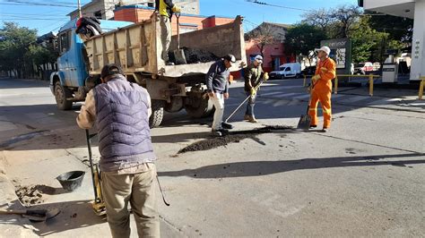 En San Pedro Se Sostiene El Trabajo De Mejora De Calles Con Bacheo Y