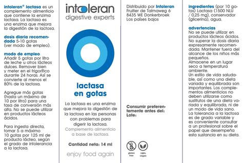 Lactasa En Gotas 14 Ml Intoleran España