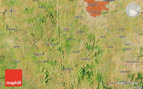 Satellite Map of Anekal