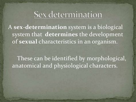 Sex Determination