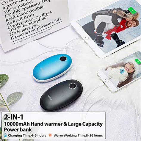 Airabc 10000mAh Hand Warmers Rechargeable, Electric Hand Heater ...