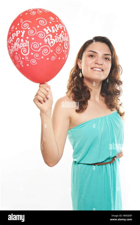 Femme Avec Ballon Bleu Banque De Photographies Et Dimages à Haute