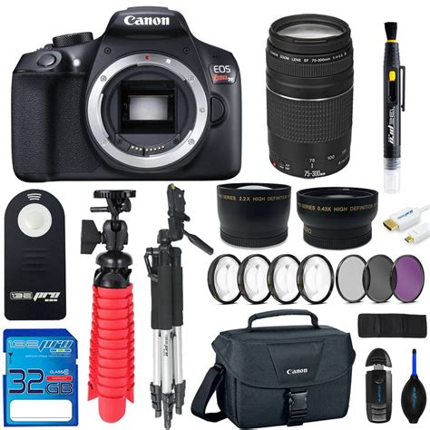 Canon EOS Rebel T6 DSLR Digital Camera + Canon EF 75-300mm f/4-5.6 III ...