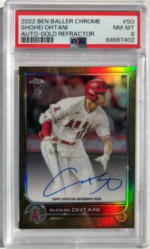 Topps Chrome Ben Baller Shohei Ohtani Gold Refractor Psa