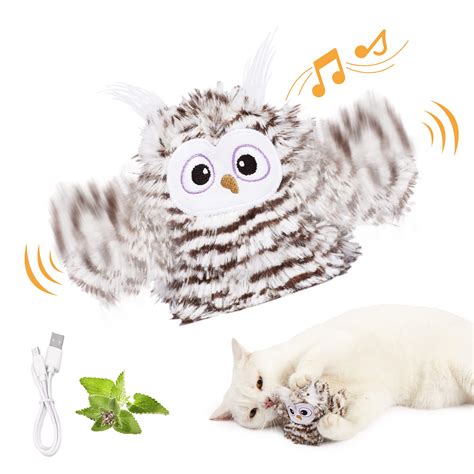 Amazon.com: Kimee Interactive Cat Toy Rechargeable Automatic Chirping ...