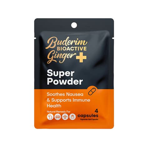 Organic Ginger Powder Capsules Buderim Ginger Bioactive Plus Super Powder