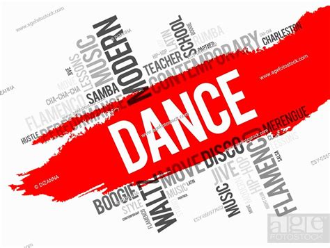 Dance Word Cloud Collage Concept Background Stock Vector Vector And