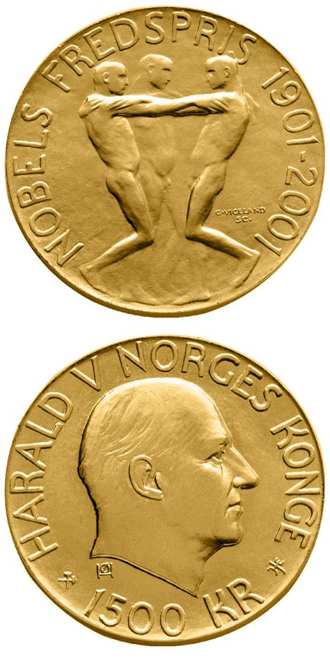 Gold coins. The 1500 kroner coin series from Norway