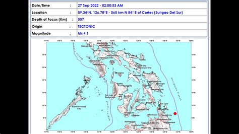 Surigao Del Sur Niyanig Ng Magnitude 4 1 Na Lindol News Flash