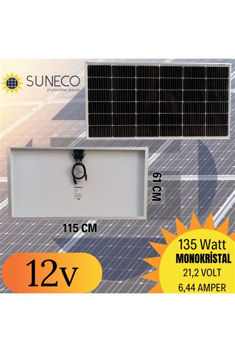 Suneco 135w 150w Half cut Watt Monokristal Solar Güneş Paneli A Sınıf