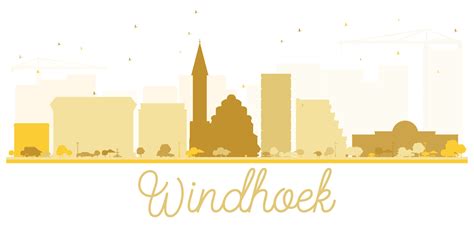 Windhoek City skyline golden silhouette. 16085713 Vector Art at Vecteezy