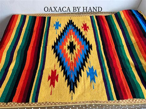 Mexican Blanket Diamond Blanket Baja Blanket Different Etsy