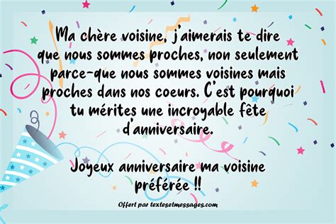 Textes Et Messages D Anniversaire Voisin