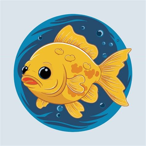 Vector Peixe Bonito Desenho Animado De Animais Marinhos Vetor Premium