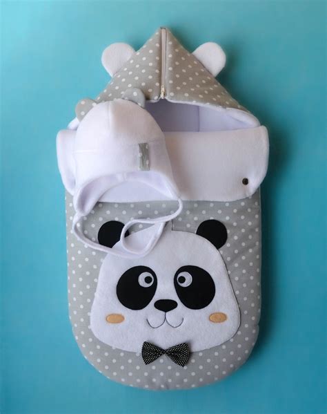 Baby Sleeping Bag With Panda Baby Sleep Sack Cocoon Sack Etsy