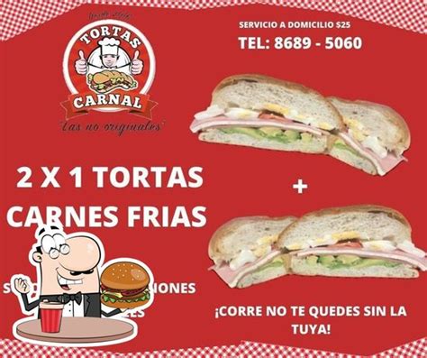 Carta del restaurante tortas carnal Monterrey Av Lázaro Cárdenas