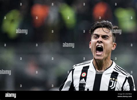 Milan Italy 24 October 2021 Paulo Dybala Of Juventus Celebrates