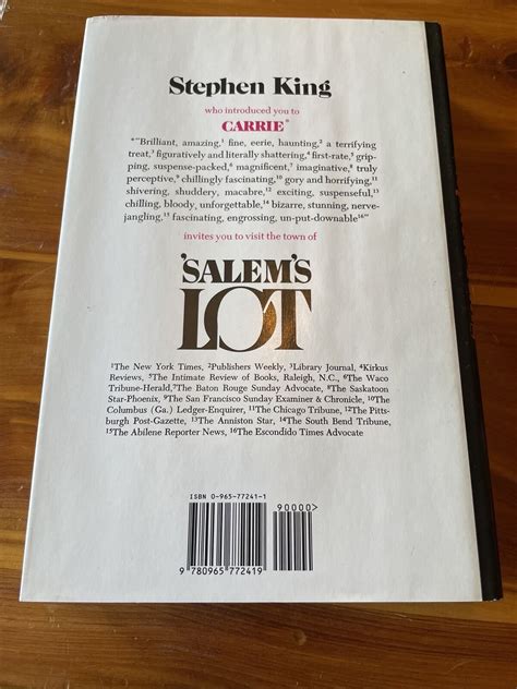 Rare Stephen King Salems Lot Vintage Book Hardcover Dust Jacket