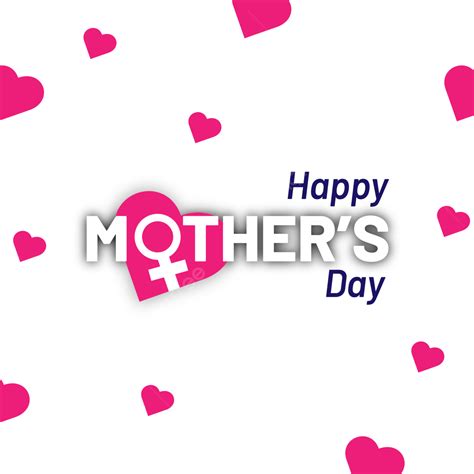 Mothers Day Heart Vector Png Images Mothers Day Illustration With