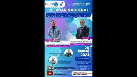 Webinar Nasional Penerapan Disiplin Positif Peserta Didik Dan