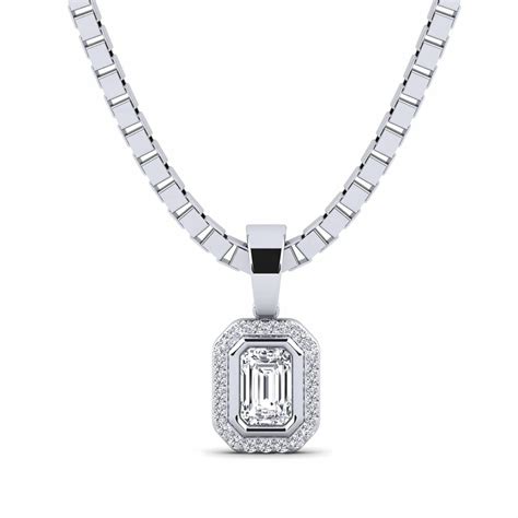 Order GLAMIRA Men S Pendant Torm In Emerald Cut Cut 0 62 Carat 14k