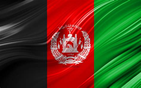 Download Wallpapers 4k Afghan Flag Asian Countries 3d Waves Flag Of