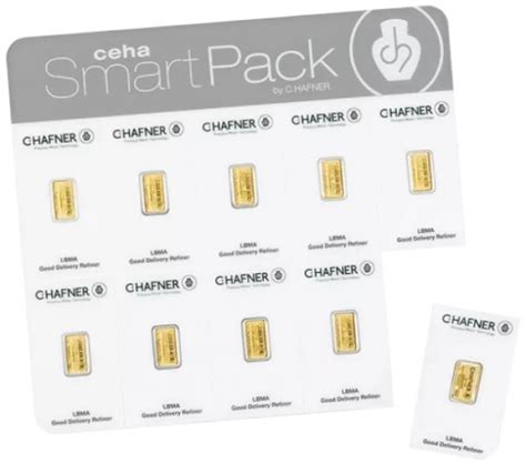 10 X 2g Gold Bar Minted C Hafner SmartPack From 1 539 BullionByPost