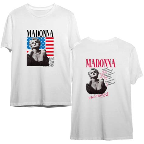 Madonna Whos That Girl World Tour 1987 T Shirt Madonna Tour 87 T Shirt