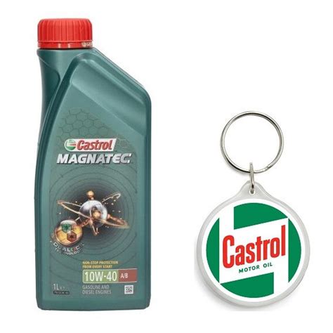 Set Ulei De Motor MAGNATEC 10W40 A B 1L Cu Breloc Castrol 4 5 X 4 5 Cm