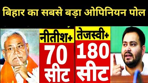 बिहार चुनाव 2020 का सबसे ताजा सर्वे Bihar Election 2020 Opinion Poll Youtube