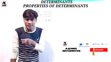 Properties Of Determinantsdeterminantpart 3ncert Class 12thex 42 By Amarjeet Sir Youtube