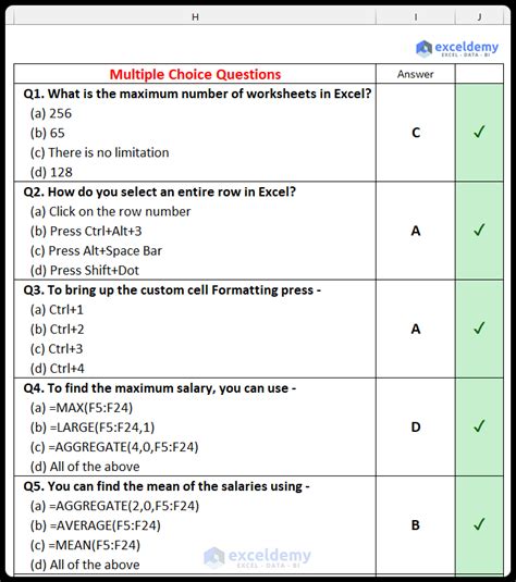 Top Mcq Of Excel Test Your Skills Exceldemy